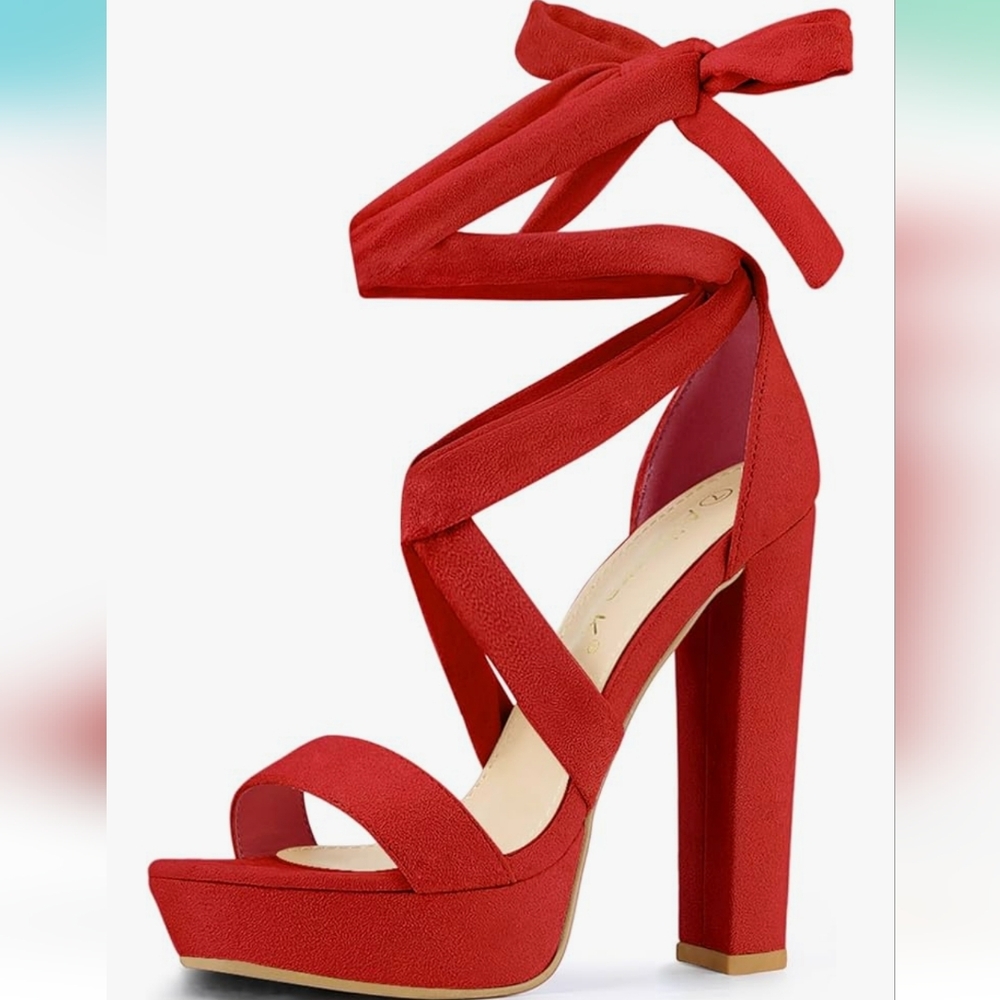 Allegra K (Amazon) | Chic Red Strappy Heels